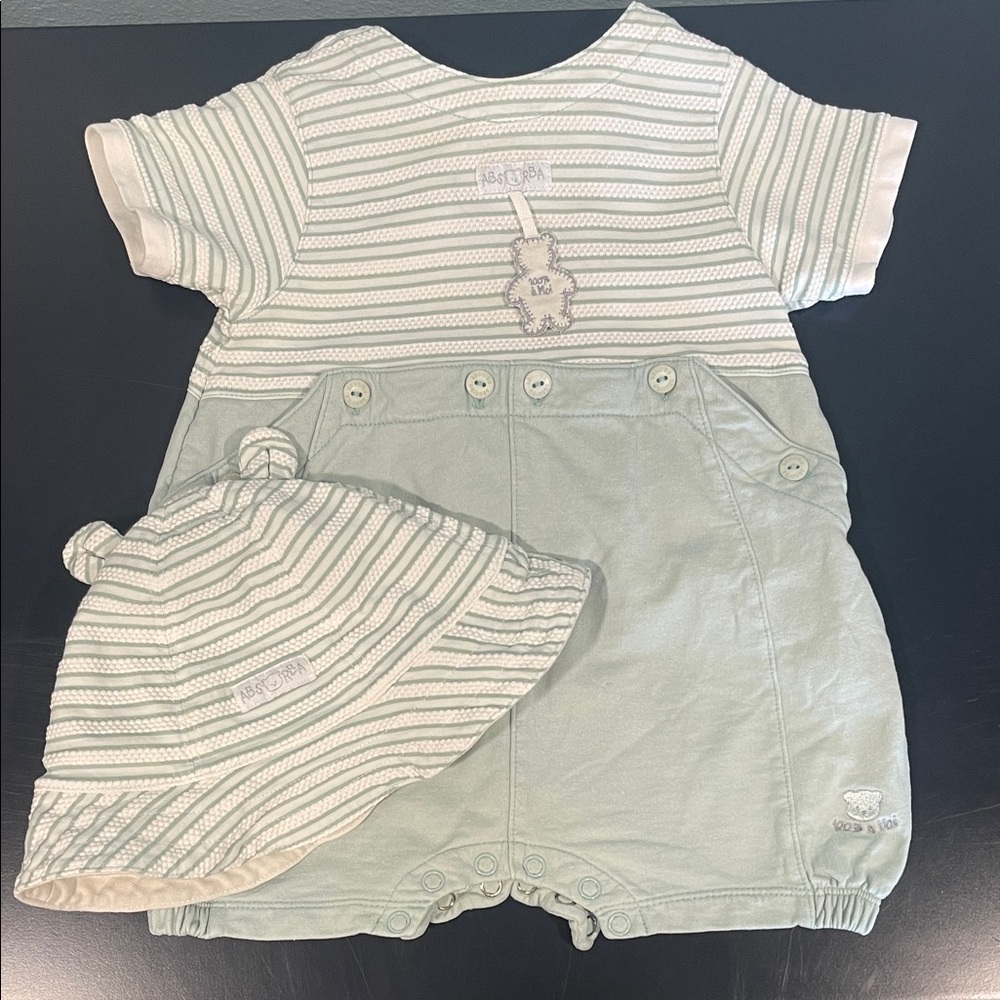 Easter Sunday Baby Romper and Hat Set by Absorba. 🐣🐰